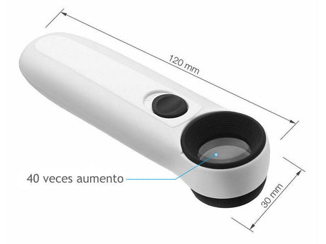 Lupa Multiusos 40x con Luz Led - Tienda Naturista Pronapresa - aumento, Herramientas de diagnóstico, led, Lupa, Magnificador